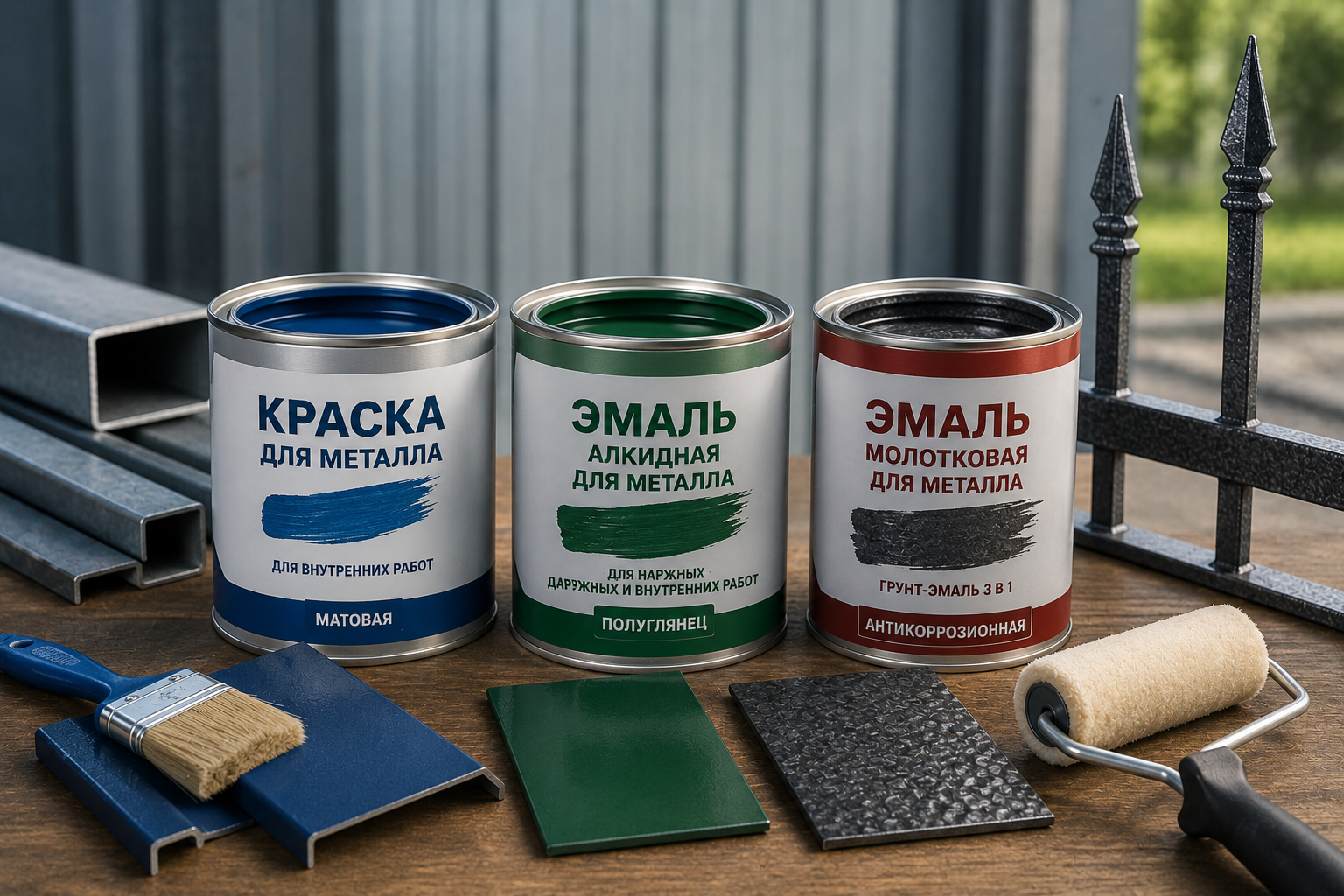 Эмаль или краска по металлу: основные различия и особенности составов